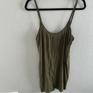 Jean Paul Gaultier femme slip cami dress army green